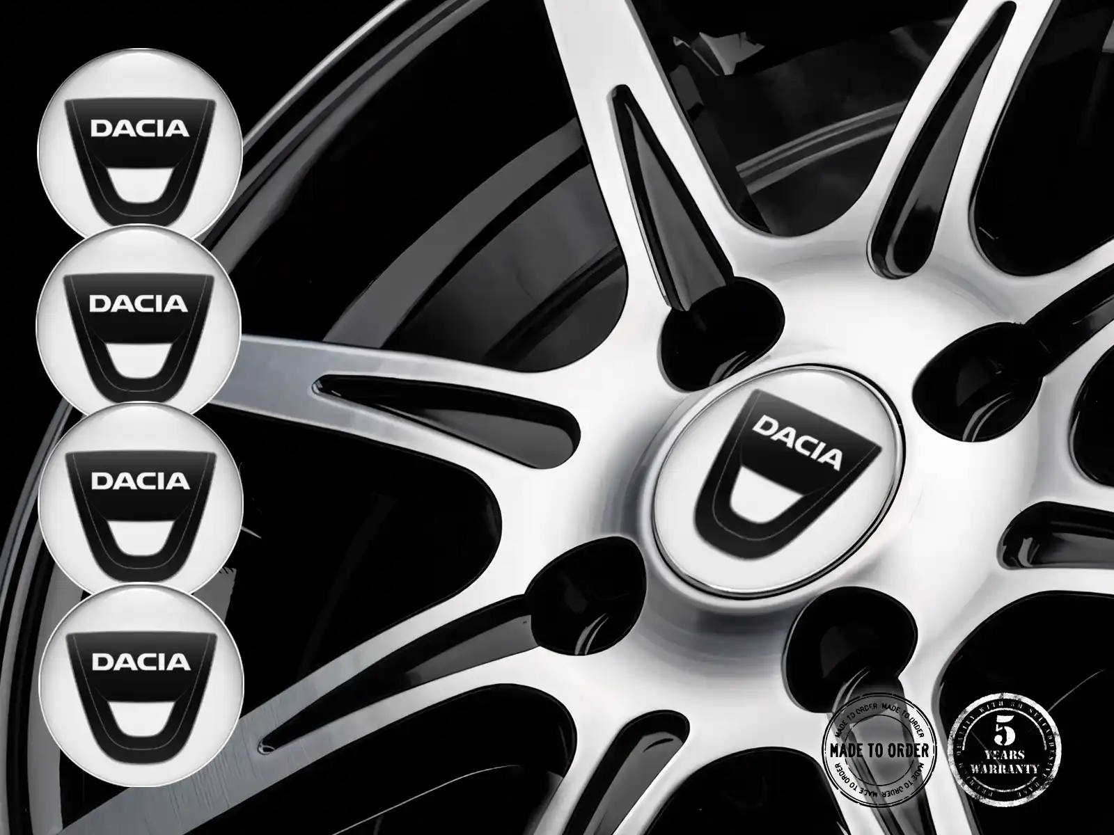 Dacia Logo Autocollant Silicone Décalques Roue de Luxe